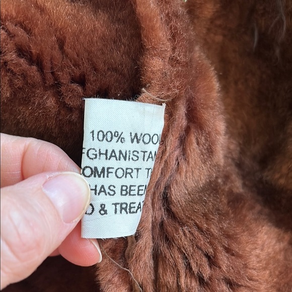 Vintage Shearling Embroidered Vest Afghanistan Laurence Heller XS - Picture 4 of 6